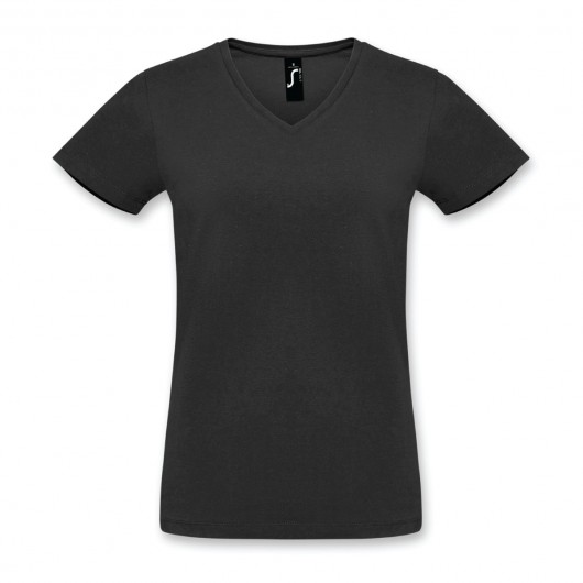 Black SOLS Imperial Womens V Neck T-Shirts